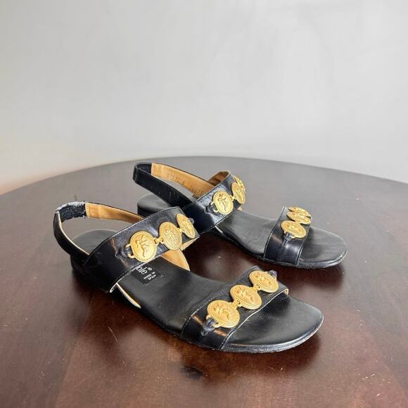 Kenneth Cole Kenneth Cole Gold Coin Embellished Sandals - Size 6 - Picture 1 of 7